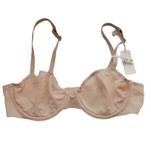 NWT Smoothez by Aerie Nude Brown Semi Sheer Balconette Bra Underwire - 34B